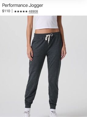 Vuori Dark Gray performance joggers